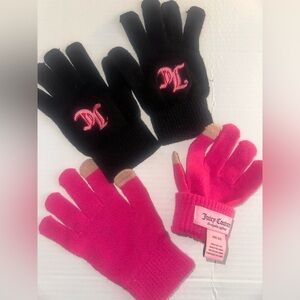 Set of two juicy couture gloves bnwot super cute!!